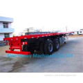 Flatbed Transport Semi Trailer Trucks 2 Axle , Four Double